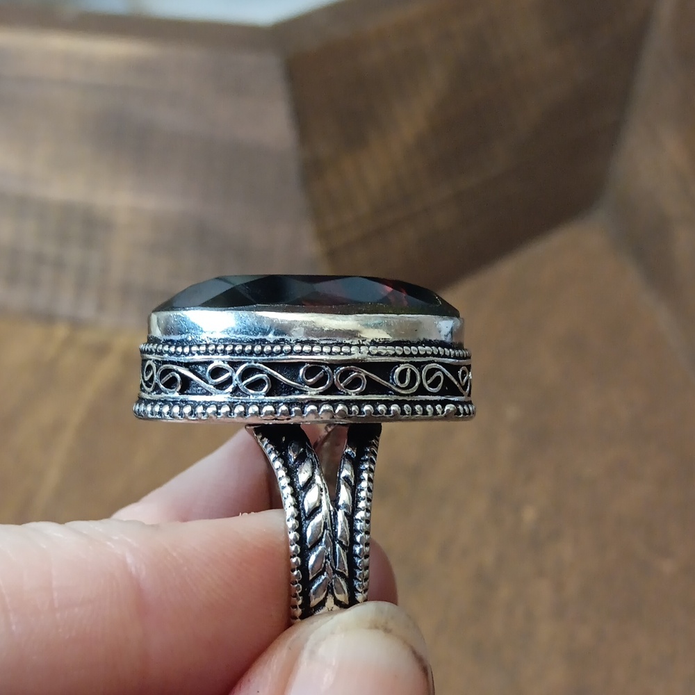 Multicolor Oval Gemstone Ring - image 4